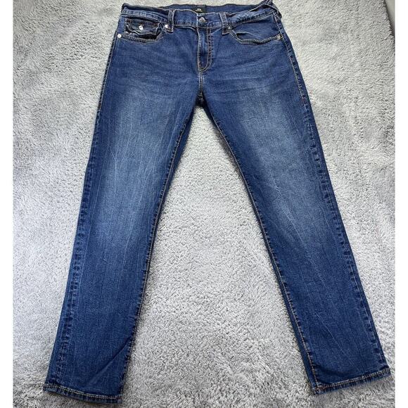 True Religion Other - True Religion Men's Geno‎ Relaxed Slim Jeans 38x33 Dark Medium Wash Flap Pocket